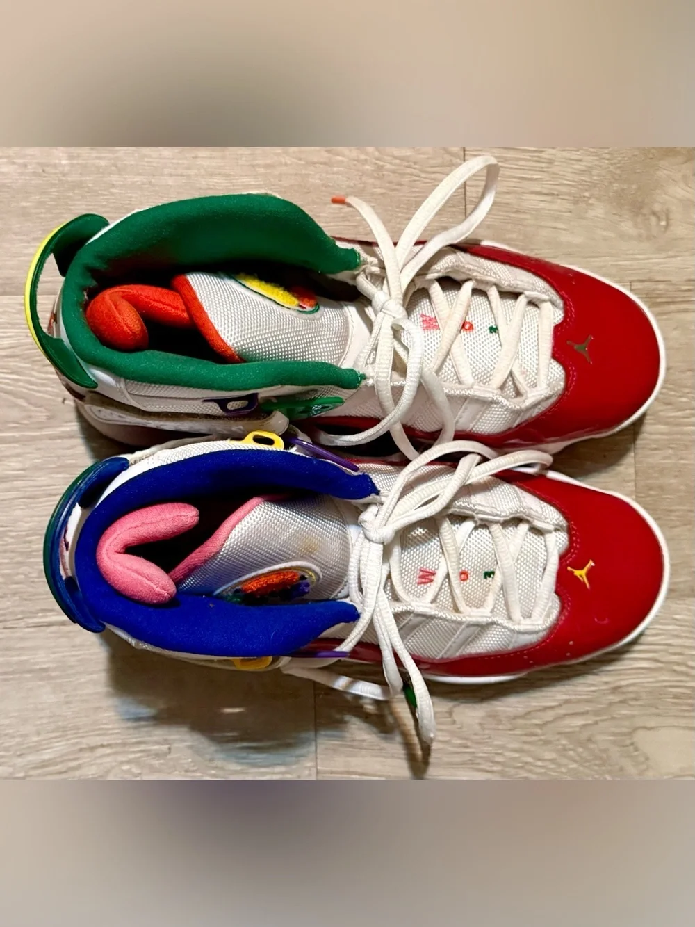Nike Air Jordan 6 Rings MultiColor Sneakers, Size 7Y